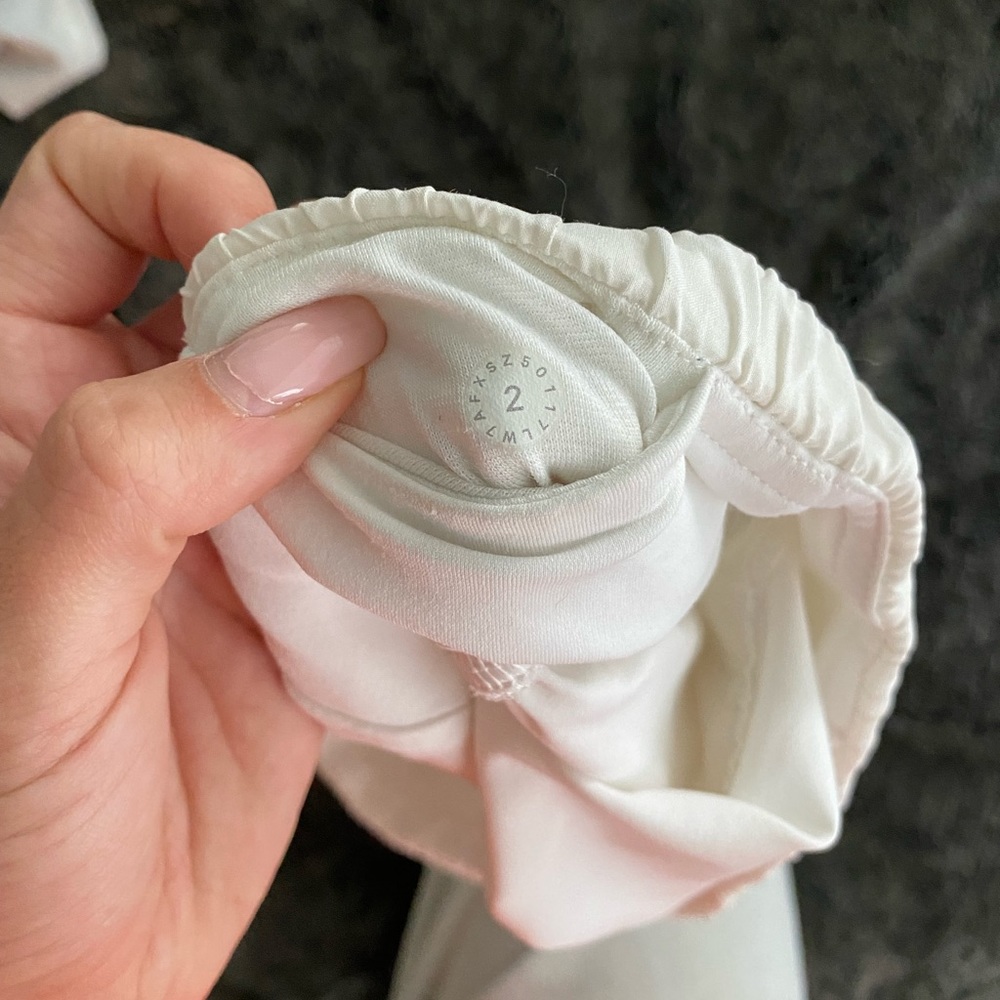 Lululemon white shorts size 2.